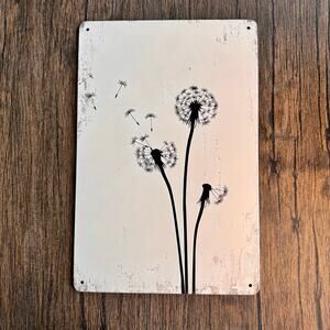 Wall Hanging Sign Metal Sign Garden Lover Dandelion NEW FAST SHIP